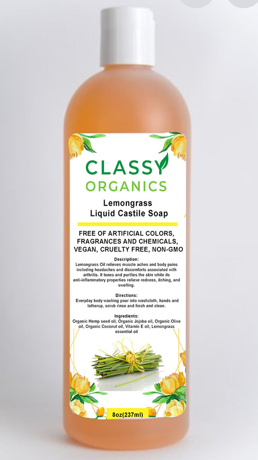 Classy Organics Lemongrass Castile Soap